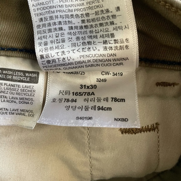 Levi's XX chinos pants men's 31x30 tan standard taper stretch red tag casual - Picture 4 of 4